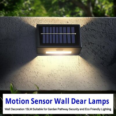 Хорошая цена. Motion Sensor Solar Wall Lamps Outdoor Wall Decoration 15LM Suitable for Garden Pathway Security and Eco Friendly Lighting онлайн