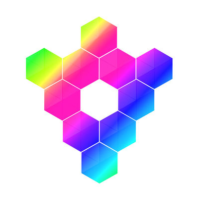 Хорошая цена. BQB RGB настенная лампа многоцветный беспроводной треугольник RGB настенные фонари онлайн